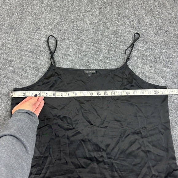 EILEEN FISHER Women’s Black Silk Tank Top Blouse size: Large - Picture 6 of 7